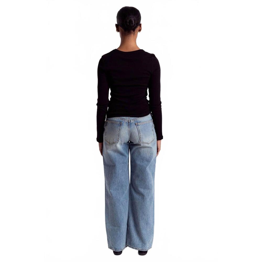 NEW HAIKURE korea straight leg jeans in chill blue - Picture 2 of 3